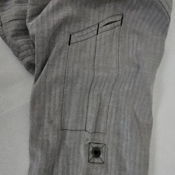 5.11 Tactical Men's Gray Striped Dual Chest Pockets Long Sleeve Shirt Size Small - Picture 7 of 16